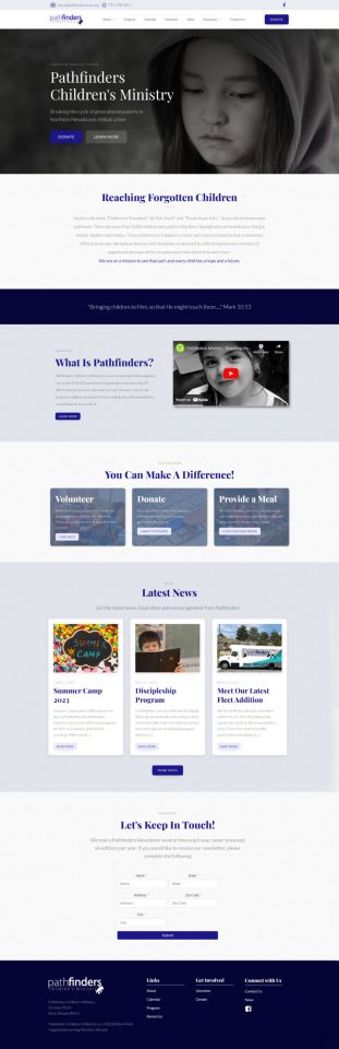 Pathfinders Website Screenshot
