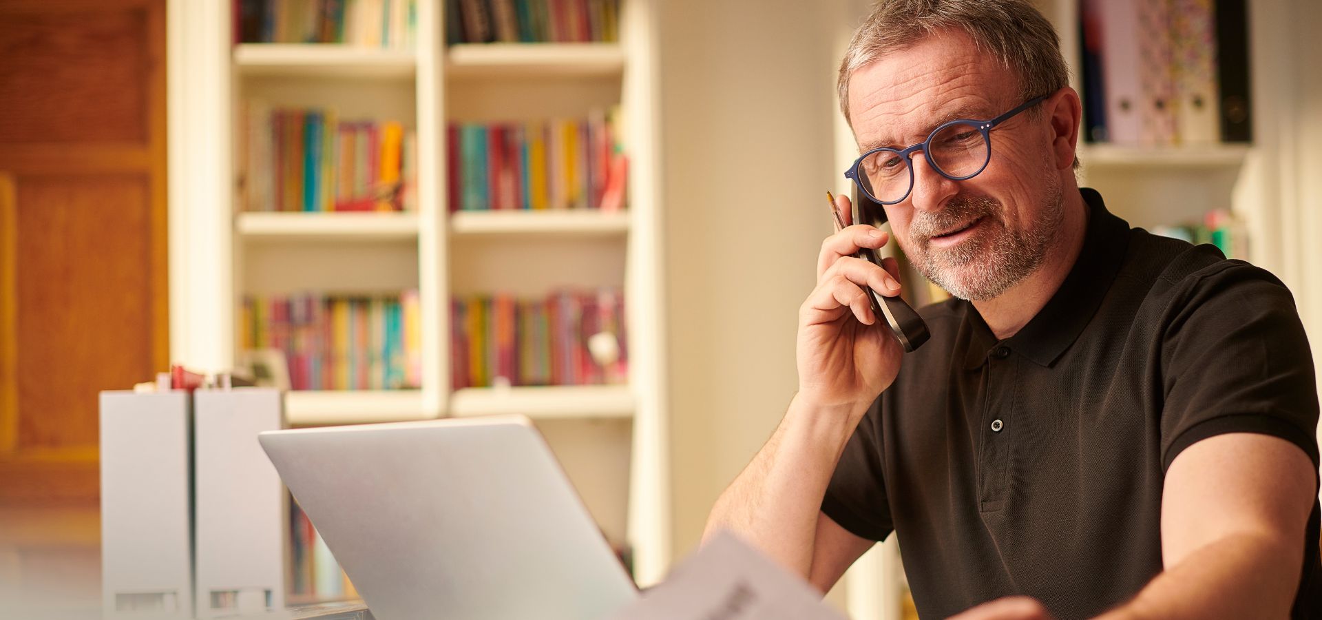 Small Businessman talking on the phone